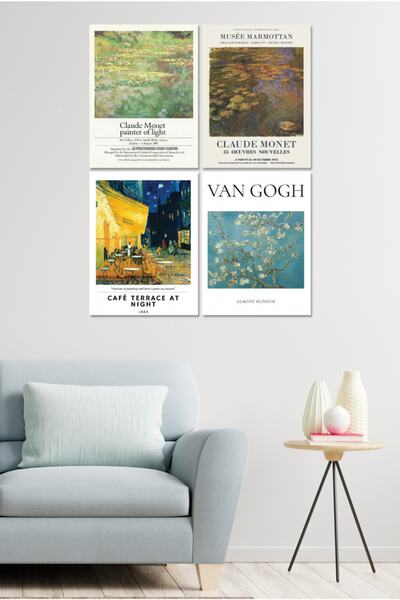 Cadran 4 Parçalı Çerçeve Görünümlü Mdf Tablo Seti Dnu067