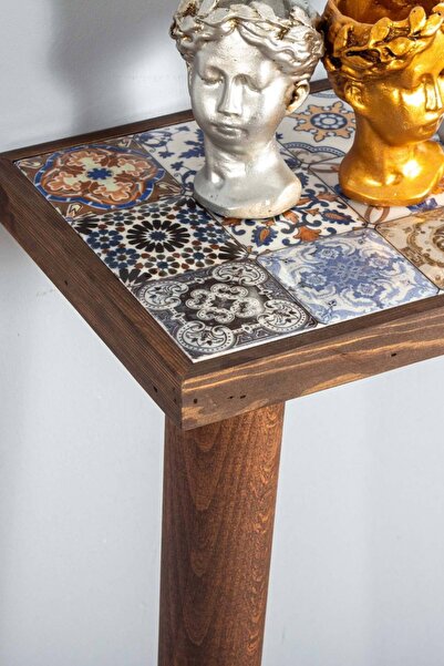 Resmo Esperanza Dresuar Ceviz 92x20cm Doğal Masif Ayaklı Raf Salon Mutfak Antre Hol Koridor