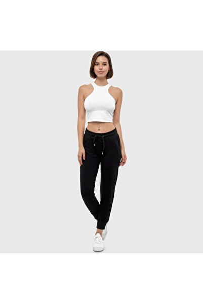 EMINN Γυναικείο μαύρο ψηλόμεσο παντελόνι τζόκινγκ