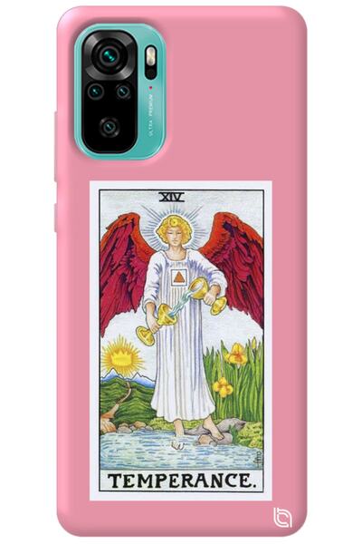 WANNA PROTECT Xiaomi Redmi Note 10 Pink Premium Velvet Inside Tarot Balance P...