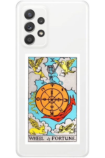 WANNA PROTECT Samkaderg A72 Tarot Fate Patterned Transparent Silicone Phone Case