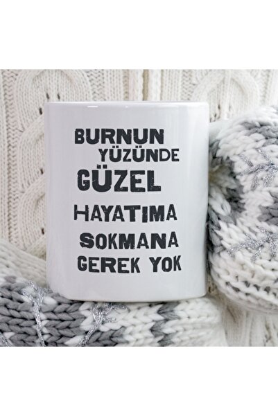 ART HEDİYE كوب جميل مطبوع على وجه الأنف على الجانبين