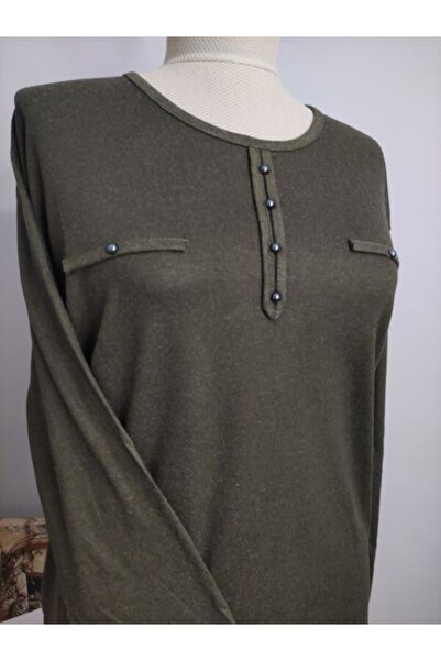 NAZ GİYİM Kadın Likralı Yumoş Penye Bluz