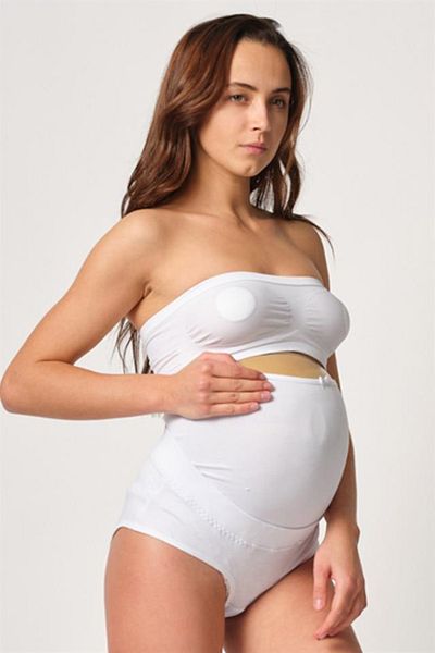 Emay White Cotton Pregnant Abdominal Support Slip -2825w