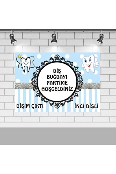 Parti Furyası Diş Buğdayı Tema 50x70 Cm Diş Buğdayı Konsepti Mavi Afişi