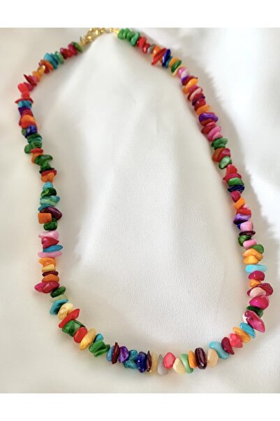 Colorful Pearl Broken Stone Necklace