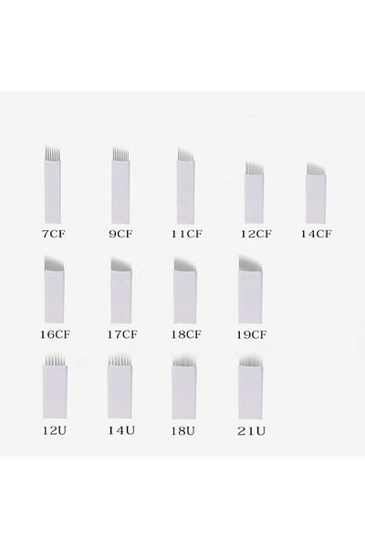 Prime 21 Pin Microblading Needle Number 21 Needle White 10 Pieces