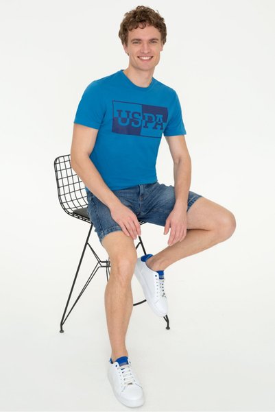U.S. Polo Assn. Ανδρικό μπλουζάκι μπλε