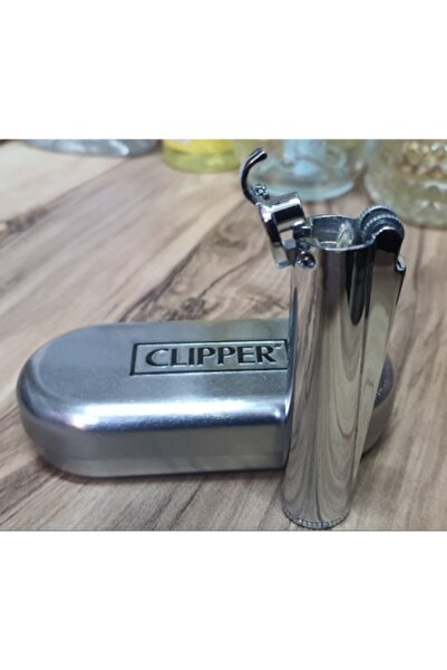 Clipper Gümüş Benzinli Metal Çakmak