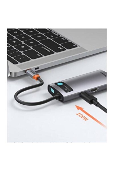 Baseus 4in1 Type-c Hub Hdmı Usb 2.0 Usb 3.0 Usb Çoğaltıcı Görüntü Aktarım Kiti Macbook Laptop Ipad