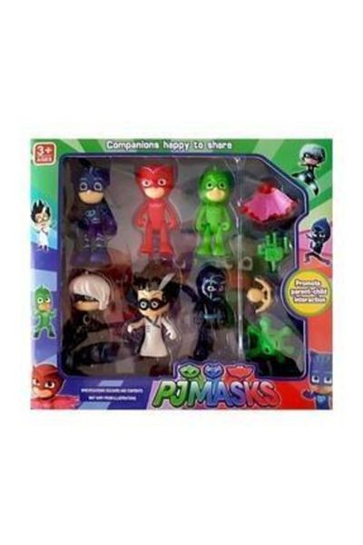Prestij Oyuncak مجموعة لعب PJ Masks Pijamaskeliler Catboy Owlette Gekko مكونة من 6 قطع و10 قطع 6lıpjstpjmskl