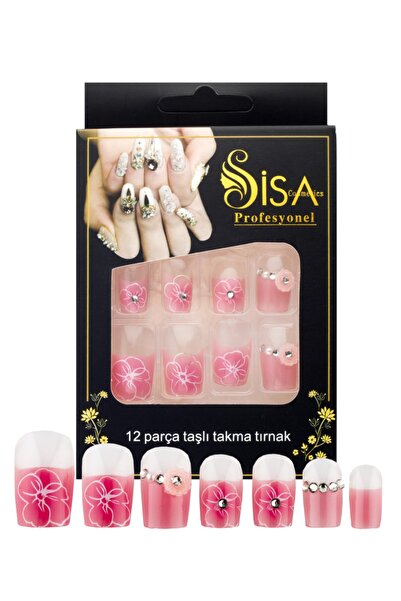 SİSA Cosmetics Taşlı Takma Tırnak B12