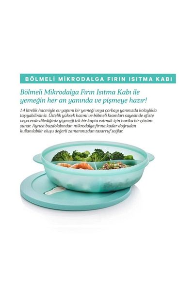 Tupperware 1.4 Lt Compartment Micro Wave Heating Container