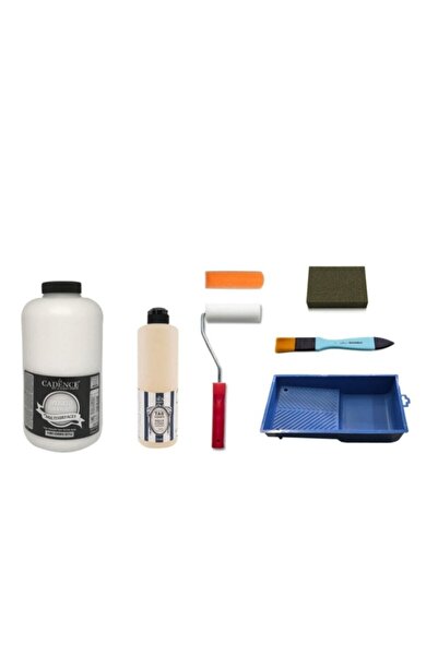 Cadence Boya Cadence 2 Litre Antik Beyaz 500ml Taş Vernik Set
