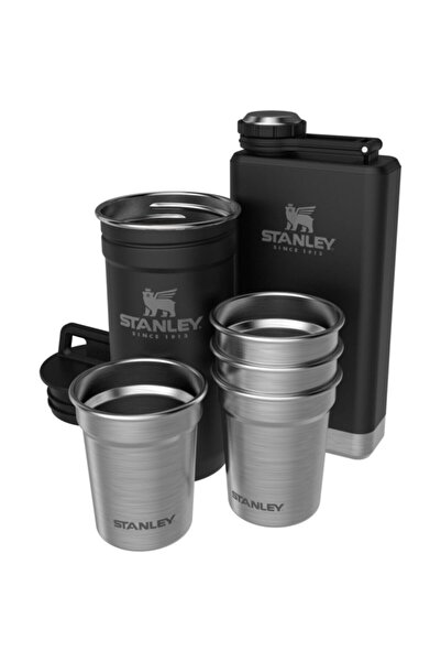Stanley Adventure Çelik Shot Bardak Ve Matara Seti Siyah
