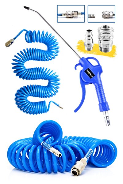 favorisepetim Yüksek Kalite Hava Üfleme Toz Alma 15mt Spiral Hava Hortumu 43c...