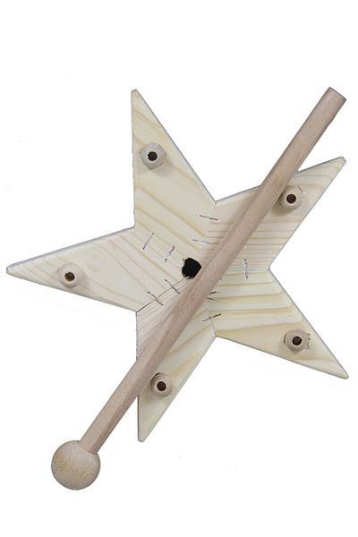 Kazanabil Wooden Starry Upright Roll Paper Towel Holder 30cm