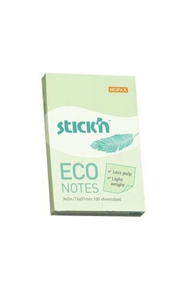 Gıpta - Stickn 76x51 Mm Eco Notes Pastel Green 100 Sheets