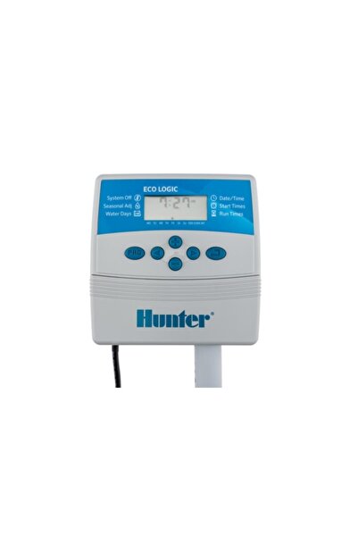 Hunter Eco-logic 4 Istasyonlu, Iç Mekan, 24v Ac. Elektrikli Sulama Kontrol Ünitesi