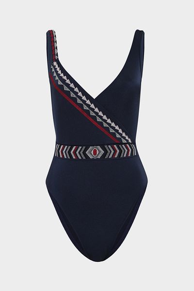 Açelya Okcu Ethnic μοτίβο διπλό στήθος Push Up μαγιό