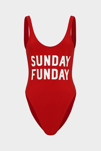 Açelya Okcu Sunday Funday Slogan Push Up μαγιό