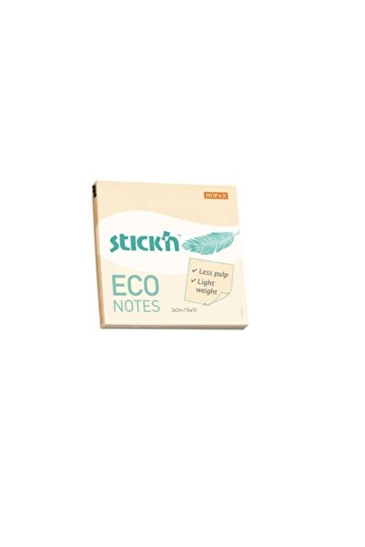 Gıpta - Stickn 76x76 Mm Eco Notes 100 Yaprak Pastel Sarı Yapışkanlı Not Kağıdı
