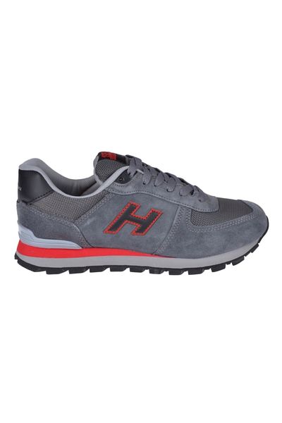 Hammer Jack Ανδρικά αθλητικά παπούτσια-sneakers από γνήσιο δέρμα Hj-19250-m Γκρι Κόκκινο