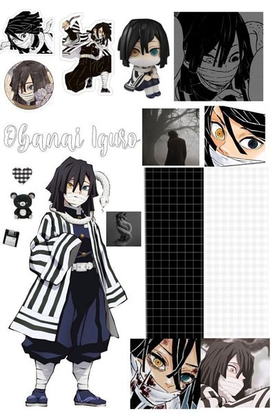 animeandyourworld Obanai Iguro Anime Patterned Notebook - 1 Piece, A4 Size (21*29 cm), Ring No Line Large Size