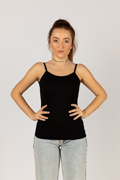 NOBLE STORE Γυναικείο λεπτό λουράκι Lycra χτενισμένο βαμβακερό κορμάκι