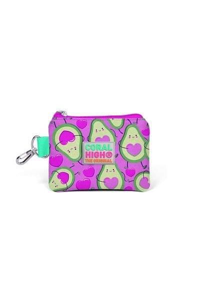 Coral High Kids Light Pink, Aqua Green Avakoda Patterned Coin Purse 21809