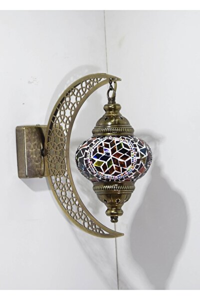 karlıkturistik Mozaik Aplik Hilal Dekoratif Duvar Lambası Otantik Aplik Ay Osmanlı Selçuklu Türk Lamba Model15