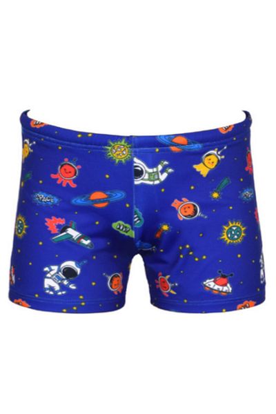 Kom Boy's Shorts Swimsuit - Alien, Saks Blue