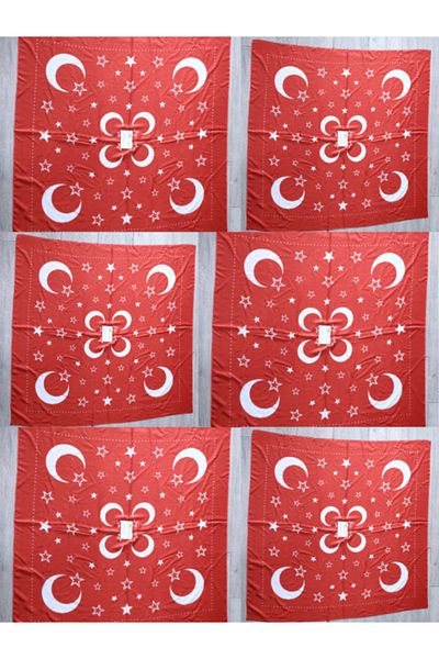 Burak Askeri Malzeme 6-Piece Red White Moonless Soldier Ugurlama Sali