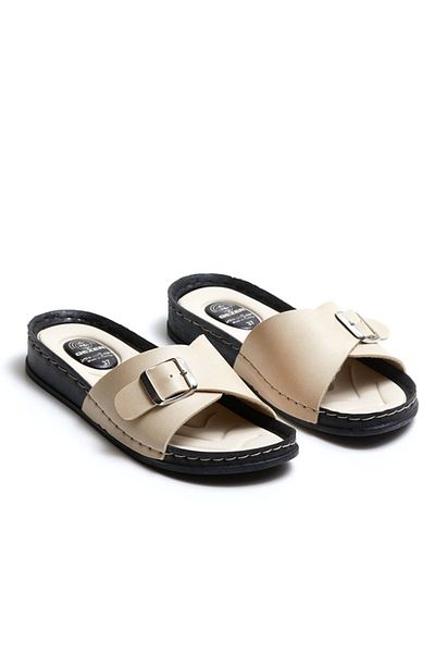 GEZER 12672 Model Soft Sole Single Buckle Women's Summer Slippers