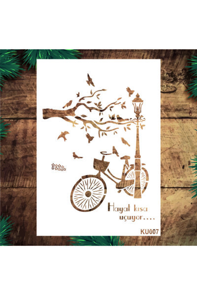 STENCİLTASARIM Stencil Tasarım Ku007 - Dekoratif Duvar, Eşya,kumaş,fayans Boy...