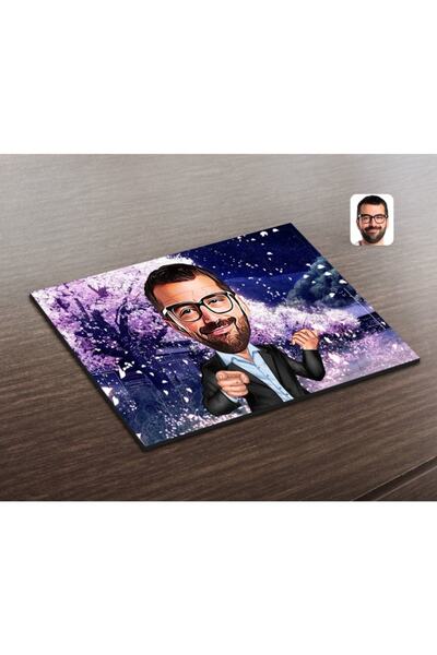 Bk Gift Kişiye Özel Erkek Milyoner Karikatürlü Ahşap Puzzle-1