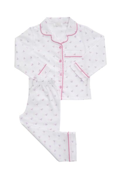 Flowery Çiçek Desenli Organik Pamuk Kız Çocuk Pijama Takımı