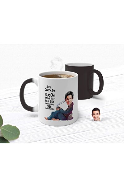 Bk Gift Kişiye Özel Erkek Her Şey Yolundaymış Gibi Karikatürlü Sihirli Kupa B...