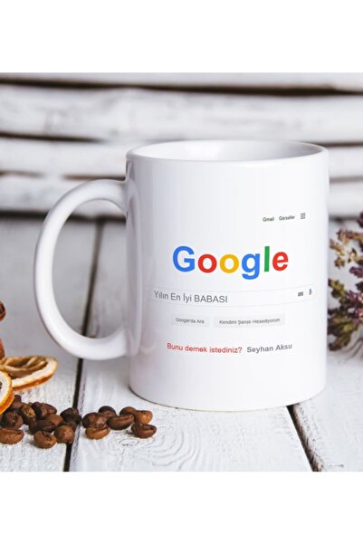 Bk Gift Kişiye Özel Google Yılın En Iyi Babası Tasarımlı Kupa Bardak-1