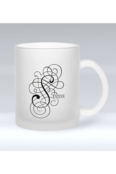 Bk Gift Kişiye Özel Kaligrafi Harfli Cam Kupa Bardak-1