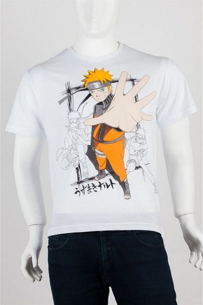 Dünyadan Hediyeler Naruto Uzumaki Unisex βαμβακερό μπλουζάκι με κανονική εφαρμογή X-large