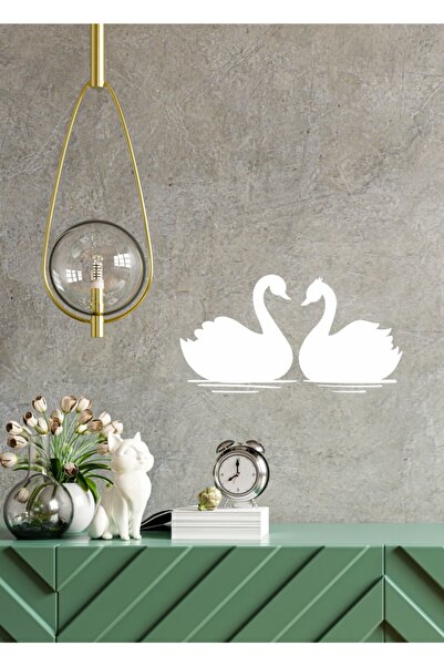 TRC TRAFİK ملصق ديكور للزوجين باللون الأبيض مقاس 40 × 20 سم