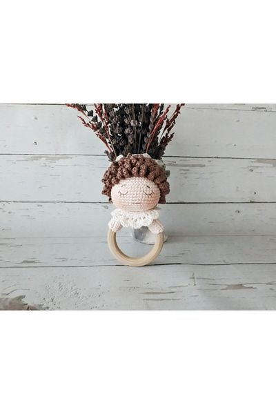 CARMELİNA Merve dilber Knitted Rattle, Amigurimi Natural Toy
