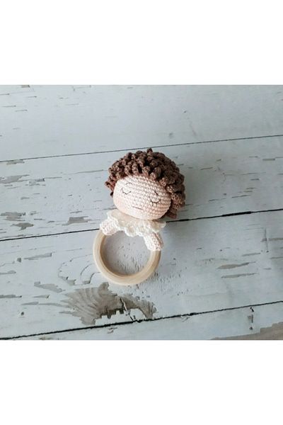 CARMELİNA Merve dilber Knitted Rattle, Amigurimi Natural Toy