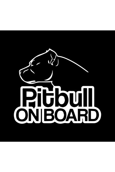 MegaSticker Autocolant Pitbull On Board pentru Mașină, Folie Autocolantă 16x14 Cm