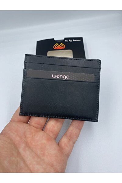 Wengo Portofel pentru bărbați cu suport pentru carduri de calitate, negru mat