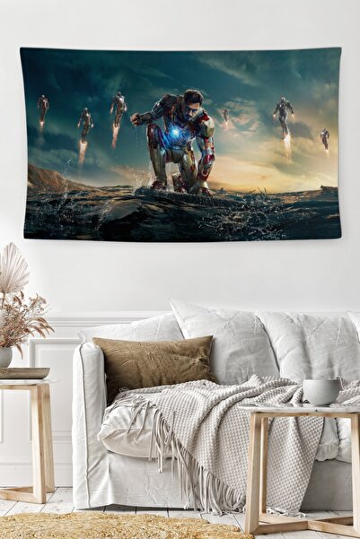 MEKTA HOME Iron Man 2 Washable Non-Fading Stain Resistant Decorative Wall Cov...