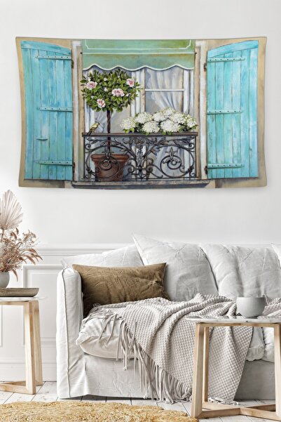 MEKTA HOME Vintage Flower Art Washable Stain Resistant Stain Resistant Decora...