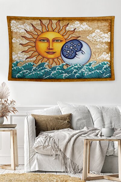 MEKTA HOME Слънце и луна, измиваема, устойчива на избледняване, устойчива на ...