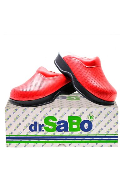 DR SABO شبشب سابو كلاسيكي لتقويم العظام باللون الأحمر - شبشب طبيب الممرضة